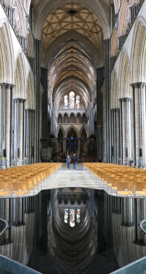 Cathedral Font Reflection